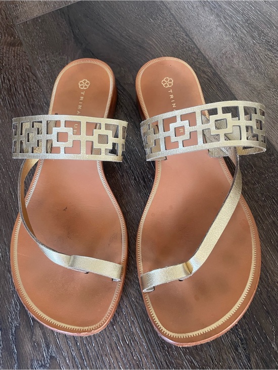 Trina Turk Shoes - Trina Turk Gold Metallic Brentwood Sandals, size 8 1/2